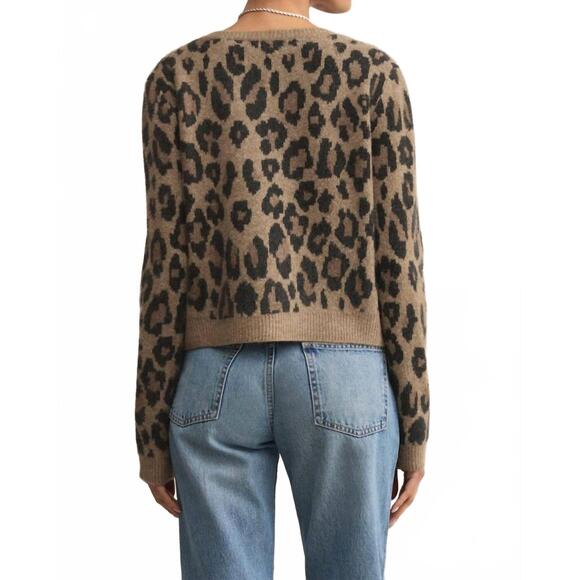 NEW Z SUPPLY outlook leopard cardigan in desert tan - Picture 3 of 4